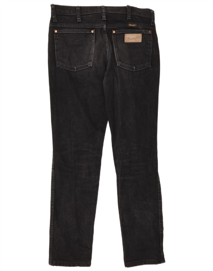 Wrangler Herren Straight Jeans W29 L30 Schwarze Baumwolle