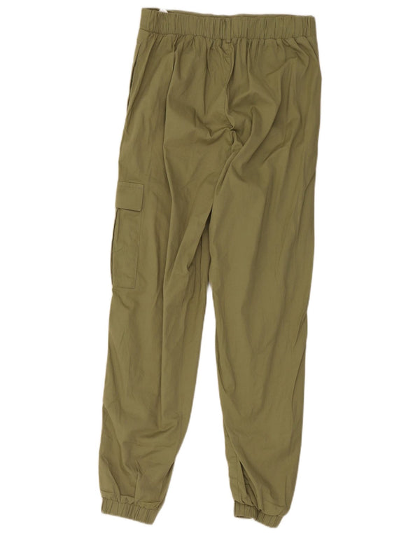 Puma Damen Joggers Cargohose Klein W28 L28 Khaki Baumwolle
