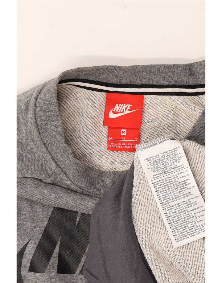 Nike Herren-Sweatshirt mit Grafik, mittelgrau gefleckte Baumwolle
