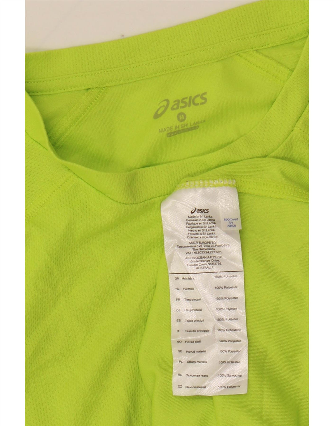 Asics Herren T-Shirt Top Mittelgrünes Polyester