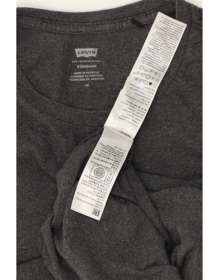 Levi's Herren Standard-T-Shirt-Oberteil aus mittelgrauer Baumwolle