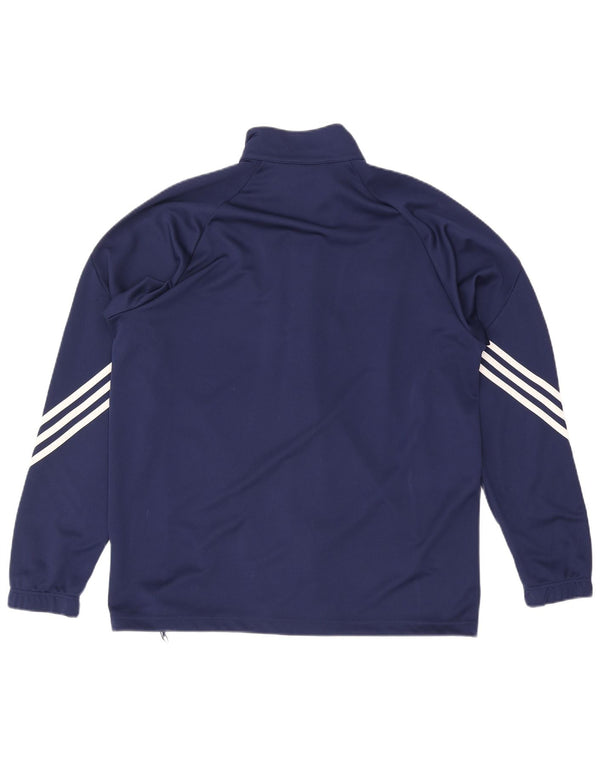 Adidas Herren Climalite Trainingsanzug Top Jacke XL Marineblau Polyester