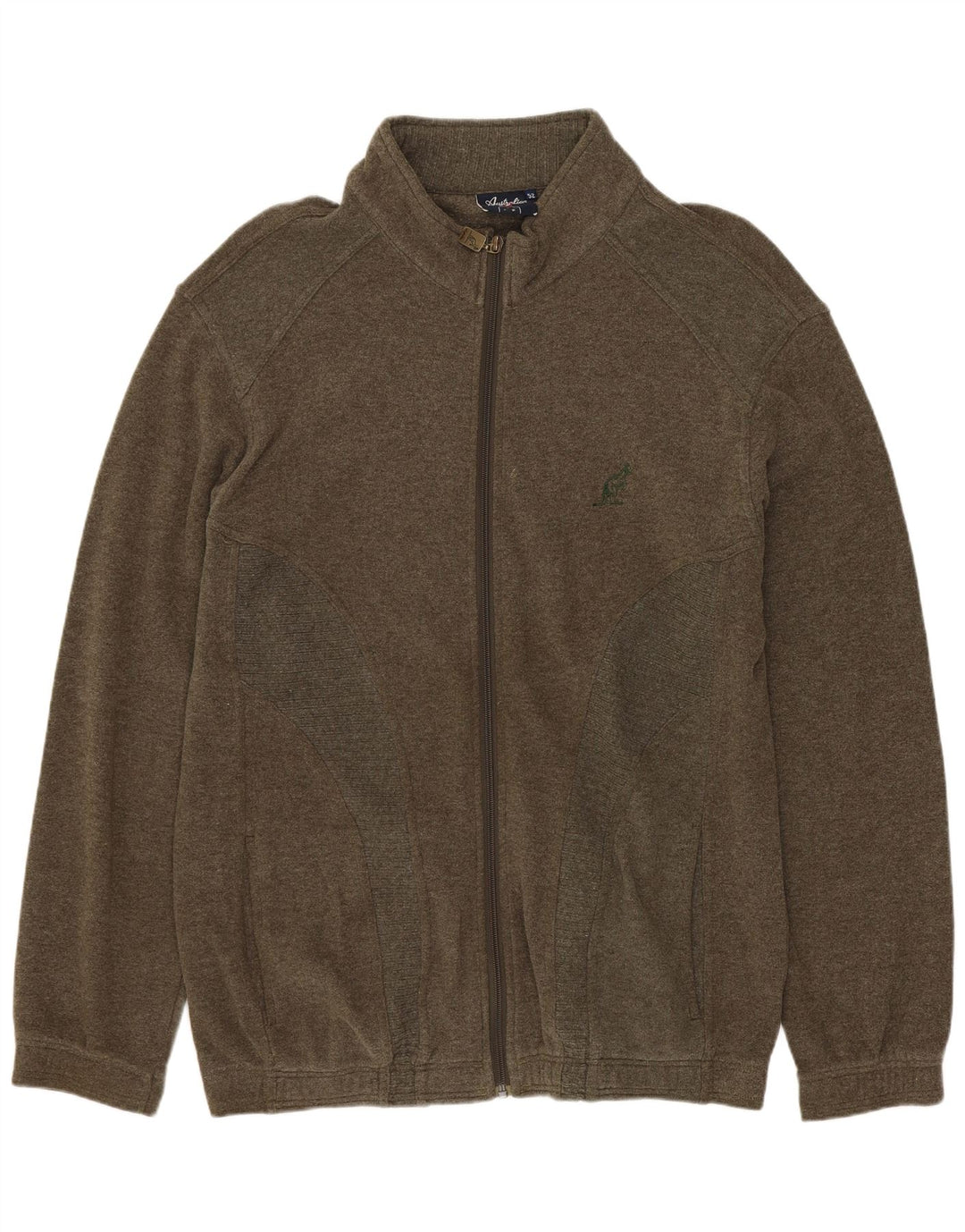 AUSTRALIAN L'ALPINA Herren-Trainingsanzugoberteil, IT-Größe 52, große Khaki-Baumwolle