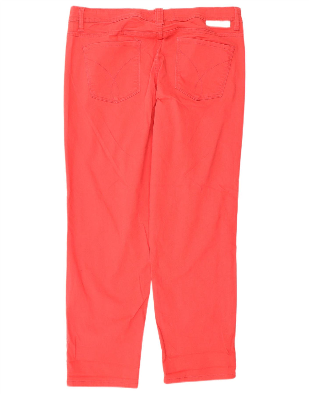 CALVIN KLEIN Damen Slim Jeans US 12 Large W32 L27 Rot