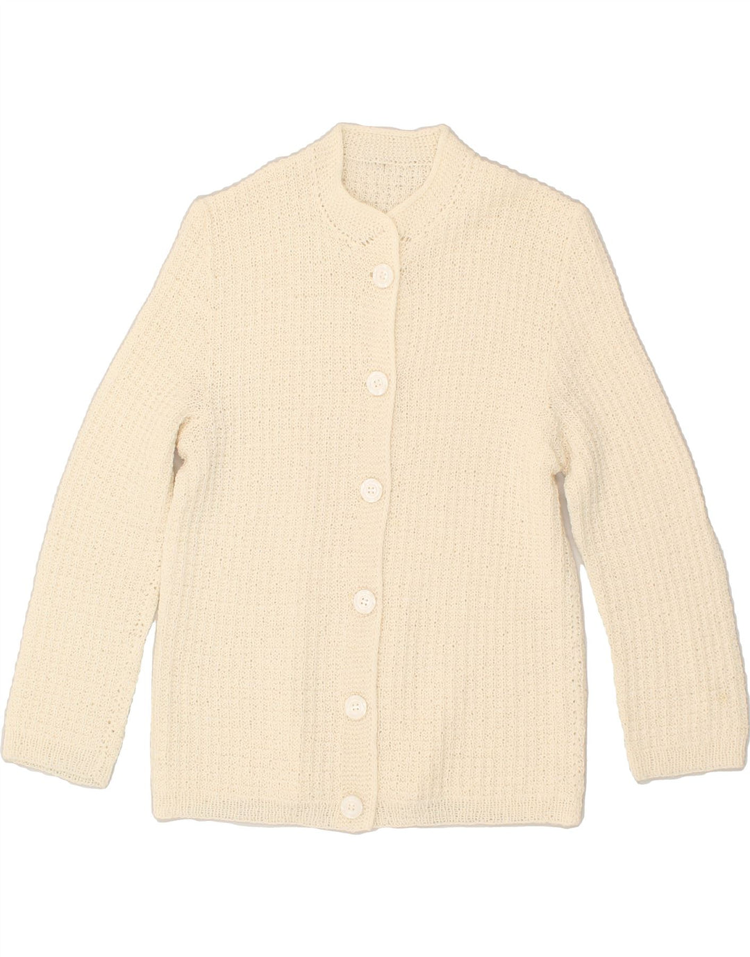 VINTAGE Womens Cardigan Sweater UK 12 Medium White | Vintage Vintage | Thrift | Second-Hand Vintage | Used Clothing | Messina Hembry 