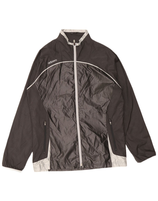 Adidas Herren Regenjacke UK 42 XL Schwarz Colourblock Polyester