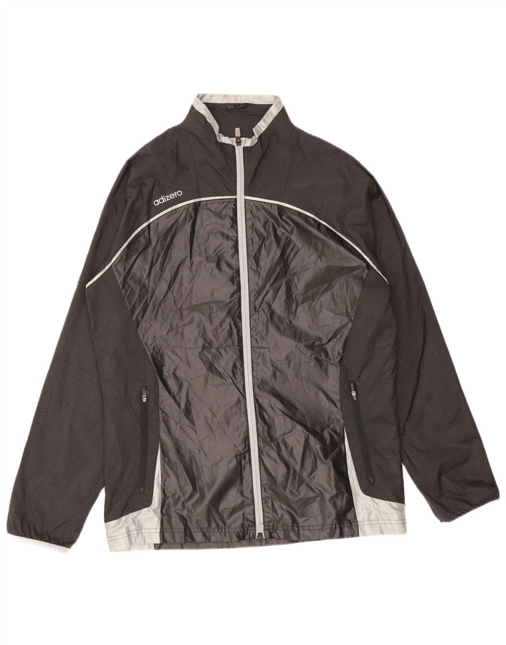 Adidas Herren Regenjacke UK 42 XL Schwarz Colourblock Polyester