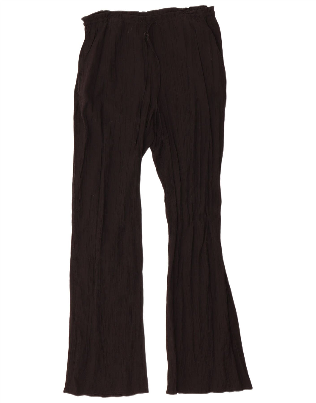 Zara Damen Flare Freizeithose Medium W32 L32 Schwarze Viskose