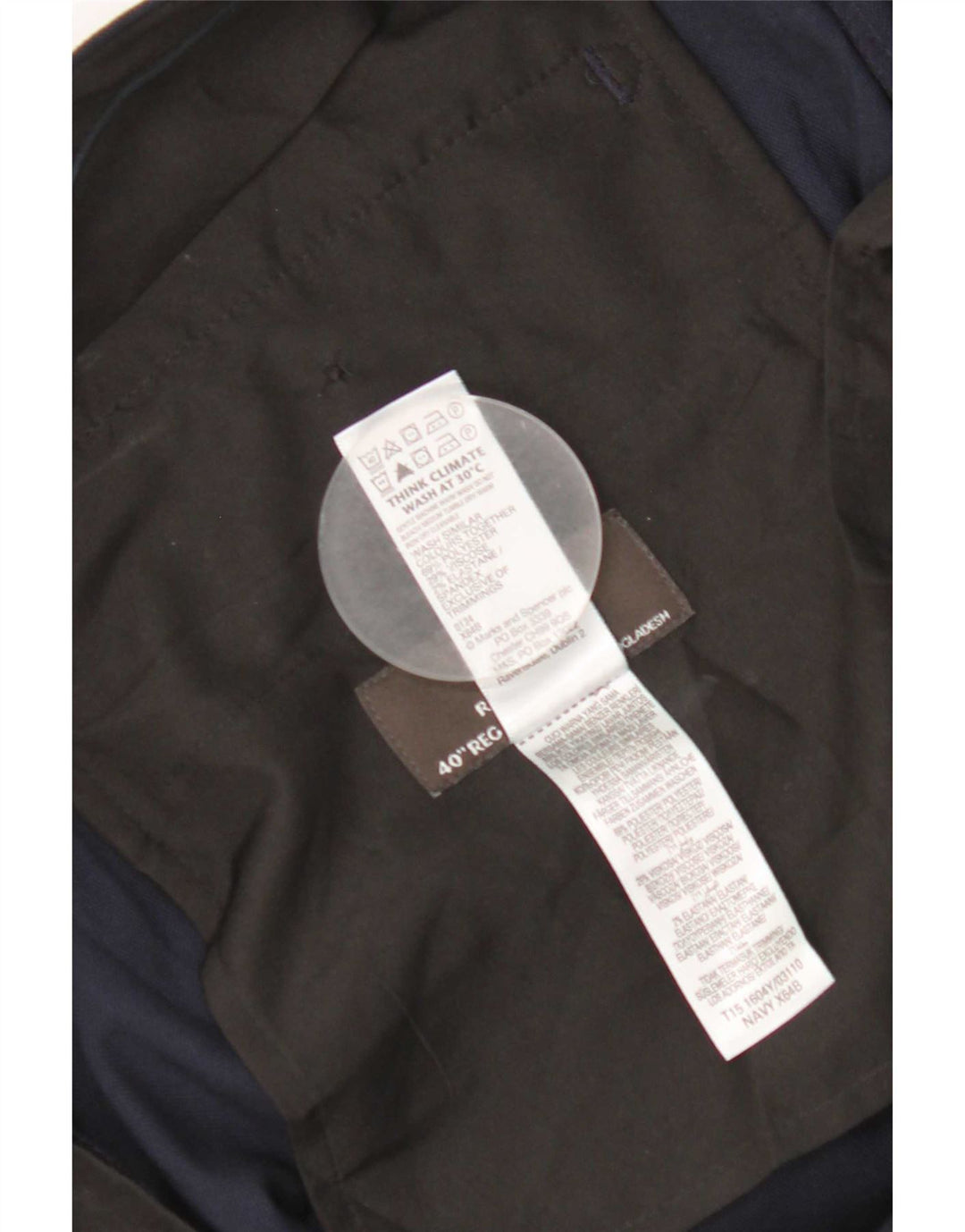 Marks & Spencer Herren-Freizeithose mit normaler Passform, W40 L31, Marineblau