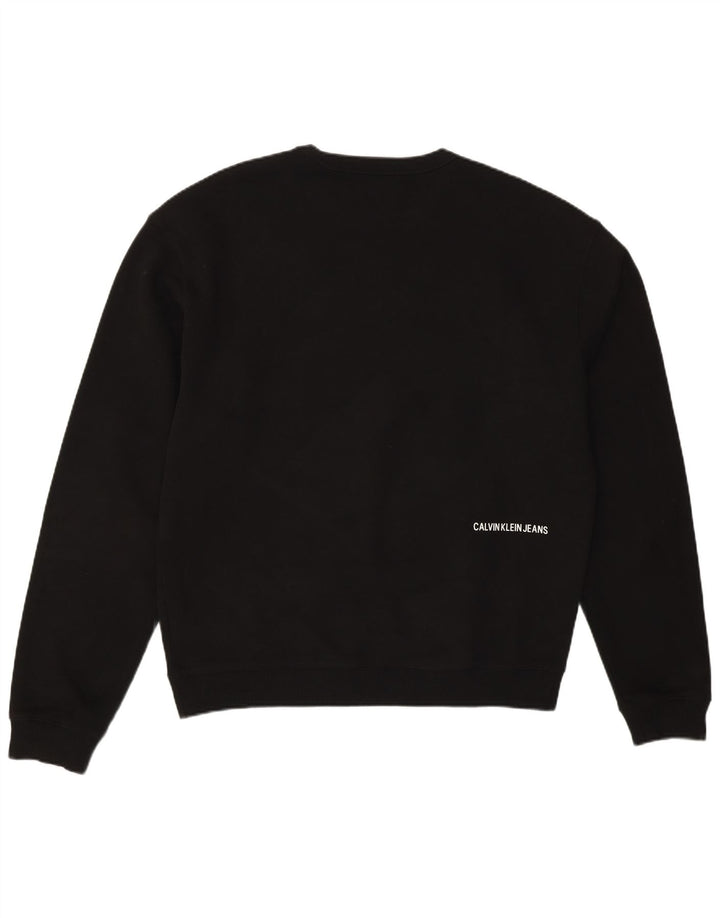 Calvin Klein Jeans Herren-Sweatshirt mit Grafik, mittelschwarze Baumwolle