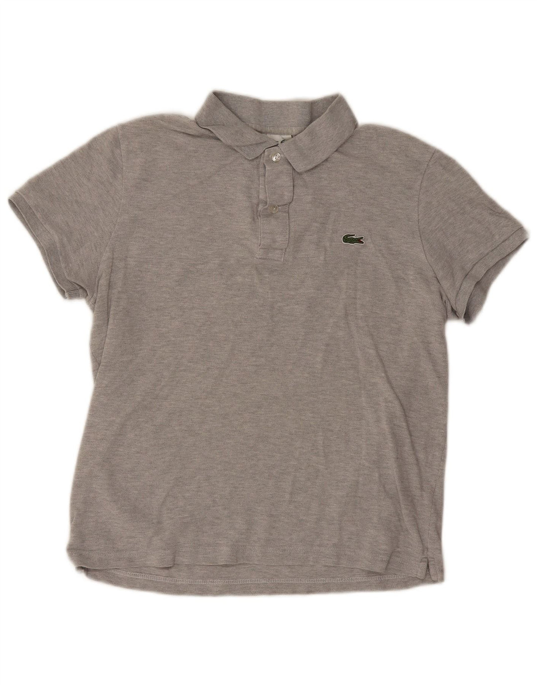 Lacoste Herren-Poloshirt in schmaler Passform, Größe 4, mittelgraue Baumwolle