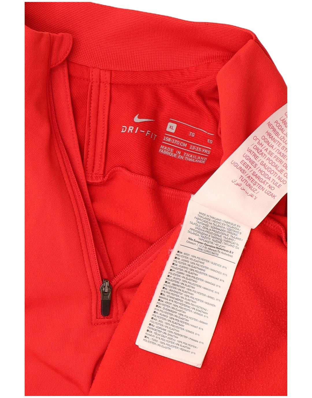 NIKE Boys Dri Fit Graphic Pullover Tracksuit Top 13-14 Years XL Red