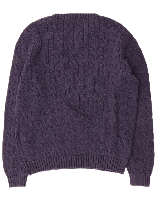 Ralph Lauren Damen-Pullover mit Rundhalsausschnitt, UK 18, XL, Marineblau, Baumwolle