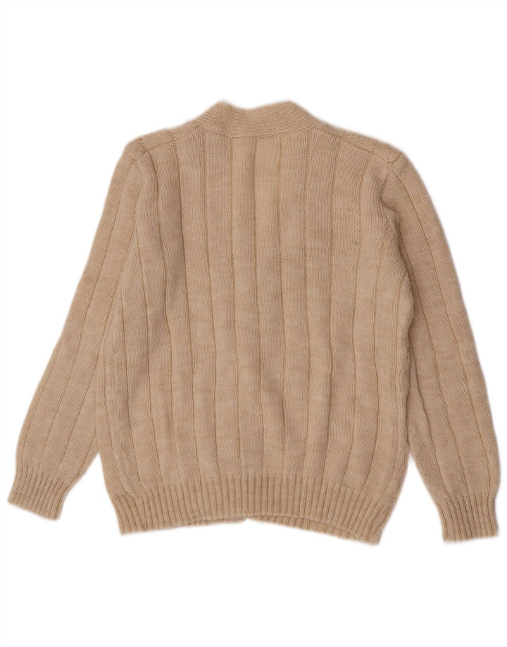 Vintage Herren Cardigan Pullover Medium Beige