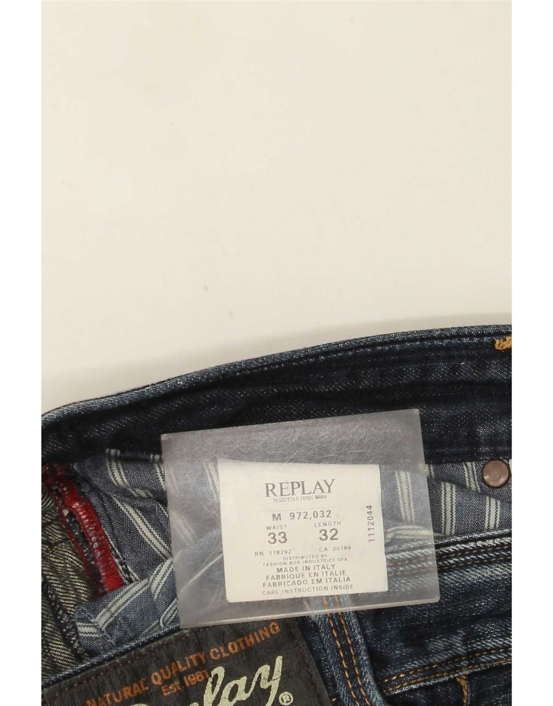 Replay Herren Lenaldo Straight Jeans W33 L32 Blau