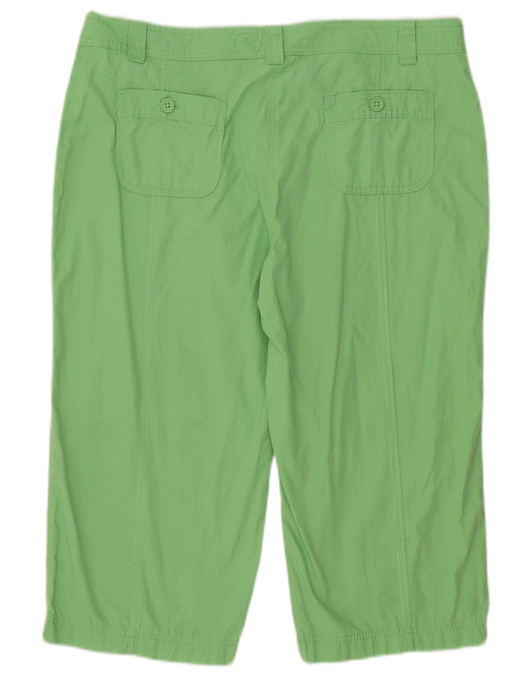 Marks & Spencer Damen Bermudashorts UK 18 XL W38 Grüne Baumwolle
