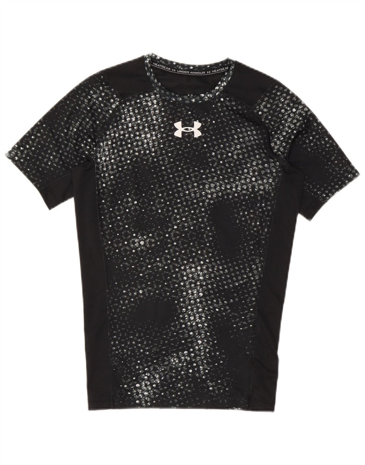 Under Armour Womens Graphic T-Shirt Top UK 12 Mittelschwarzes Polyester