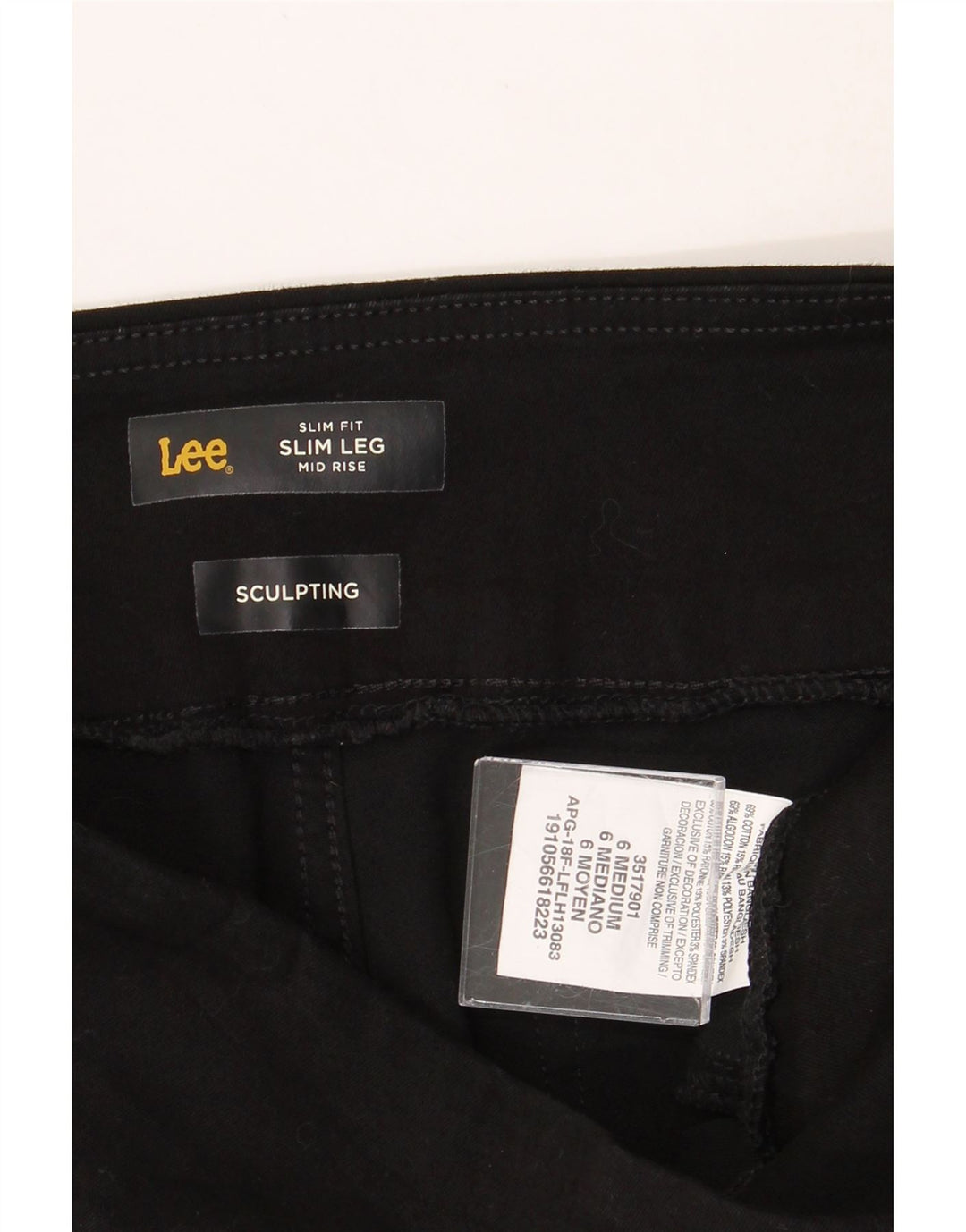 LEE Womens Sculpting Mid Rise Jegging Jeans US 6 Medium W28 L30 Black Vintage Lee and Second-Hand Lee from Messina Hembry 