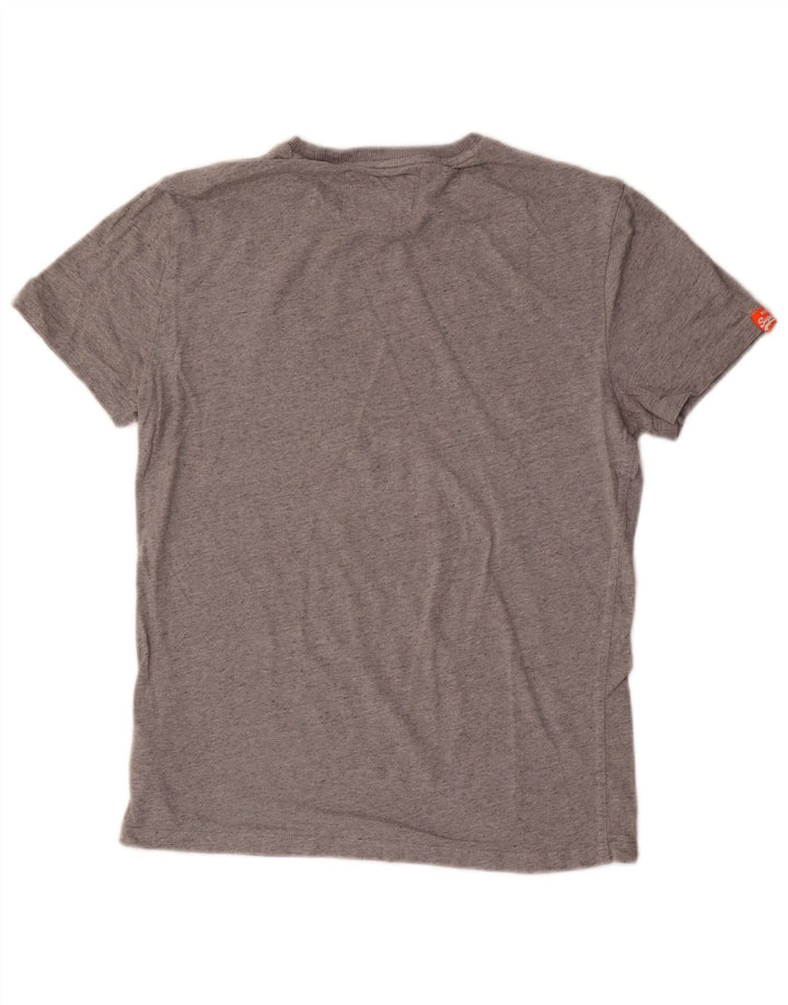 Superdry Herren T-Shirt Top Small Grau Baumwolle