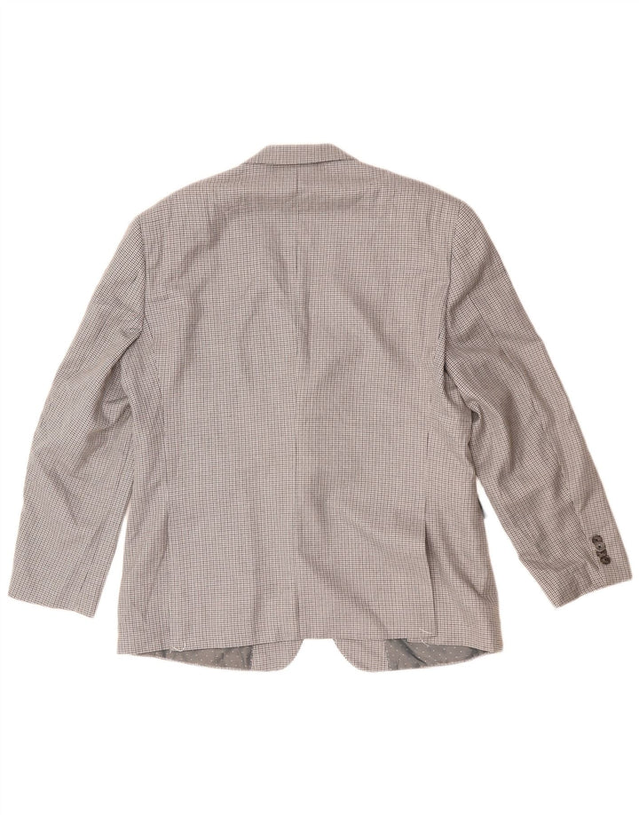 Tommy Hilfiger Herren-Blazer mit 2 Knöpfen, US 42, XL, grau kariertes Polyester