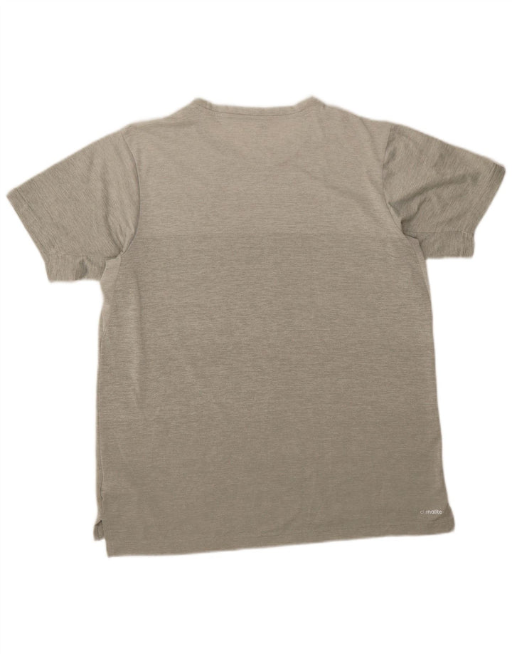 ADIDAS Herren Climalite T-Shirt Top Großes grau meliertes Polyester