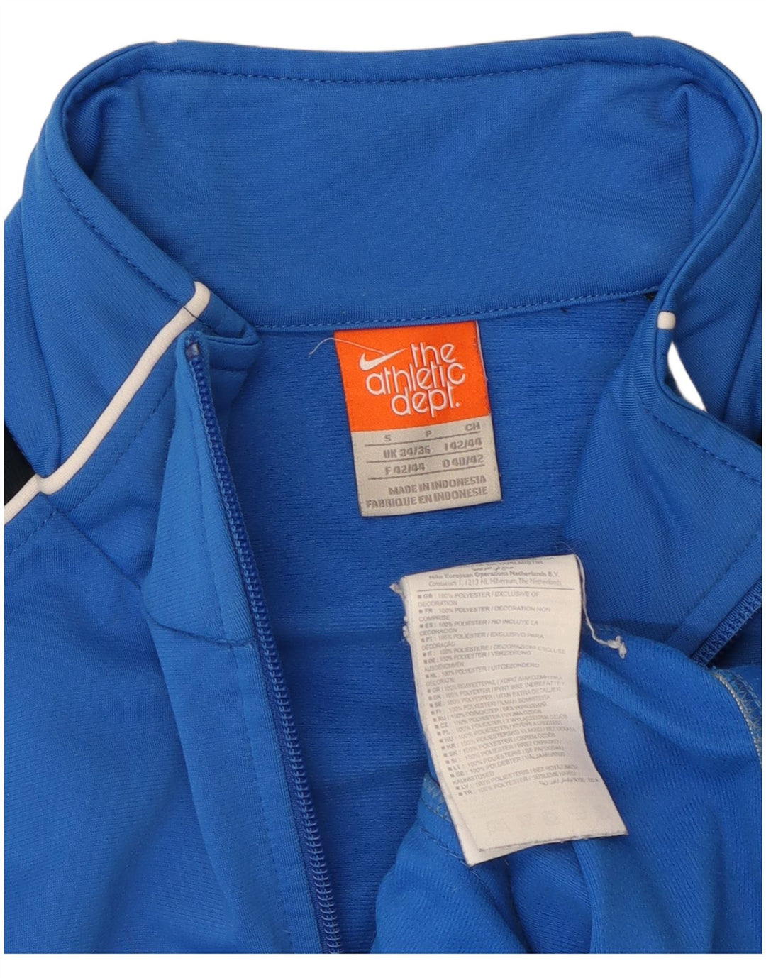 Nike Herren-Trainingsanzug-Oberjacke, kleines blaues Farbblock-Polyester