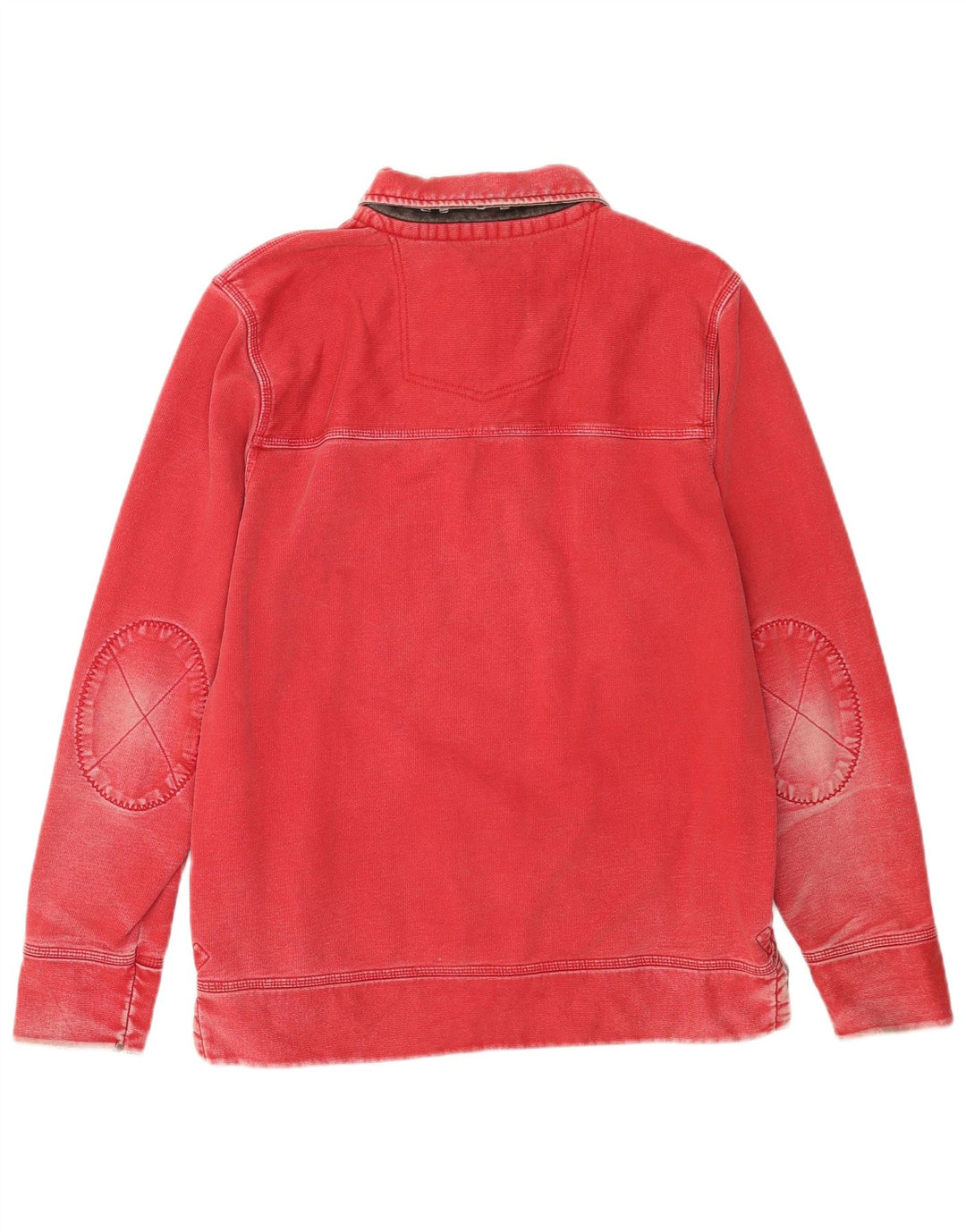 Fat Face Herren-Sweatshirt mit Rollkragen, Mittelrot, Baumwolle