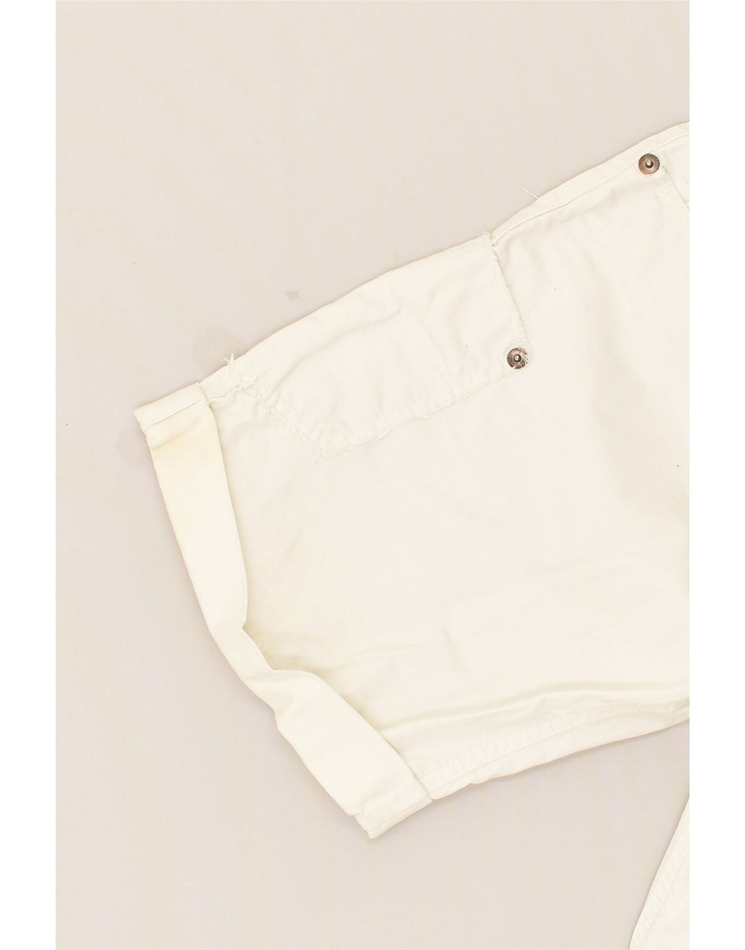 BIKKEMBERGS Womens Denim Shorts W31 Medium White Cotton | Vintage Bikkembergs | Thrift | Second-Hand Bikkembergs | Used Clothing | Messina Hembry 