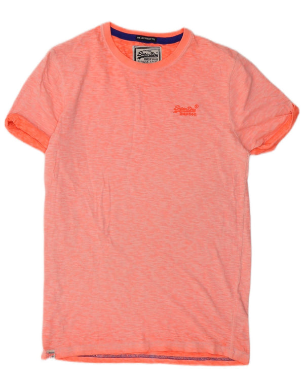 Superdry Herren T-Shirt Top Small Orange Baumwolle