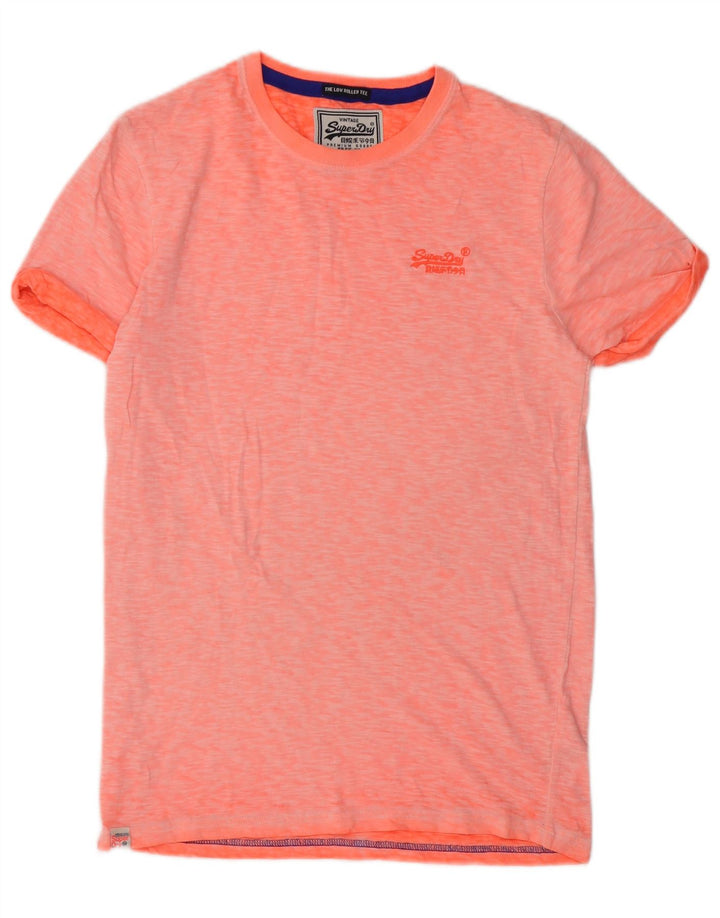 Superdry Herren T-Shirt Top Small Orange Baumwolle