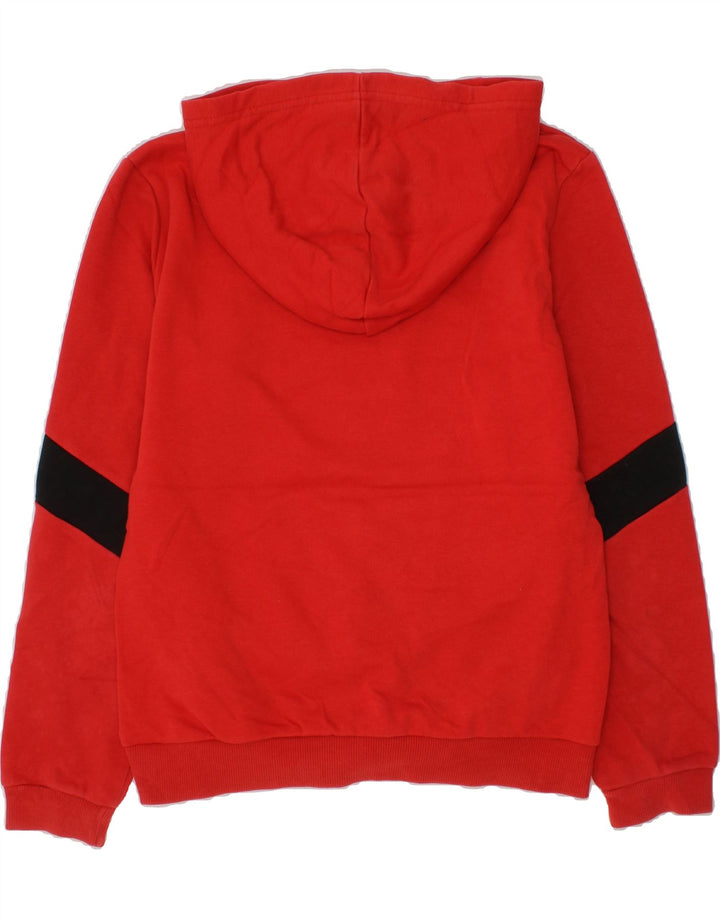 PUMA Boys Graphic Hoodie Jumper 11-12 Years Red Vintage Puma and Second-Hand Puma from Messina Hembry 