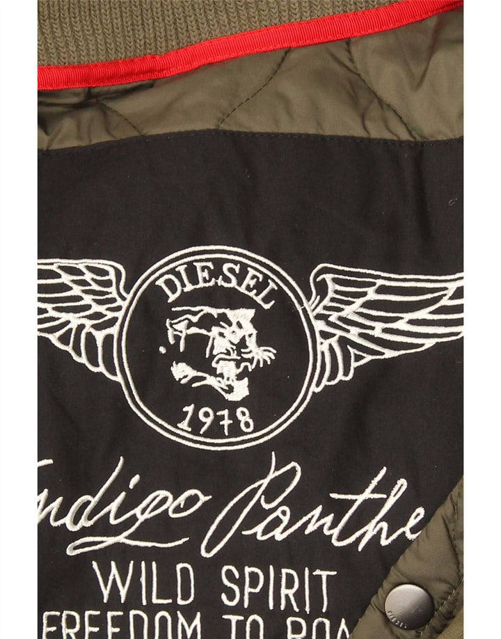 Diesel Herren-Parka mit Kapuze, UK 38, mittleres Khaki