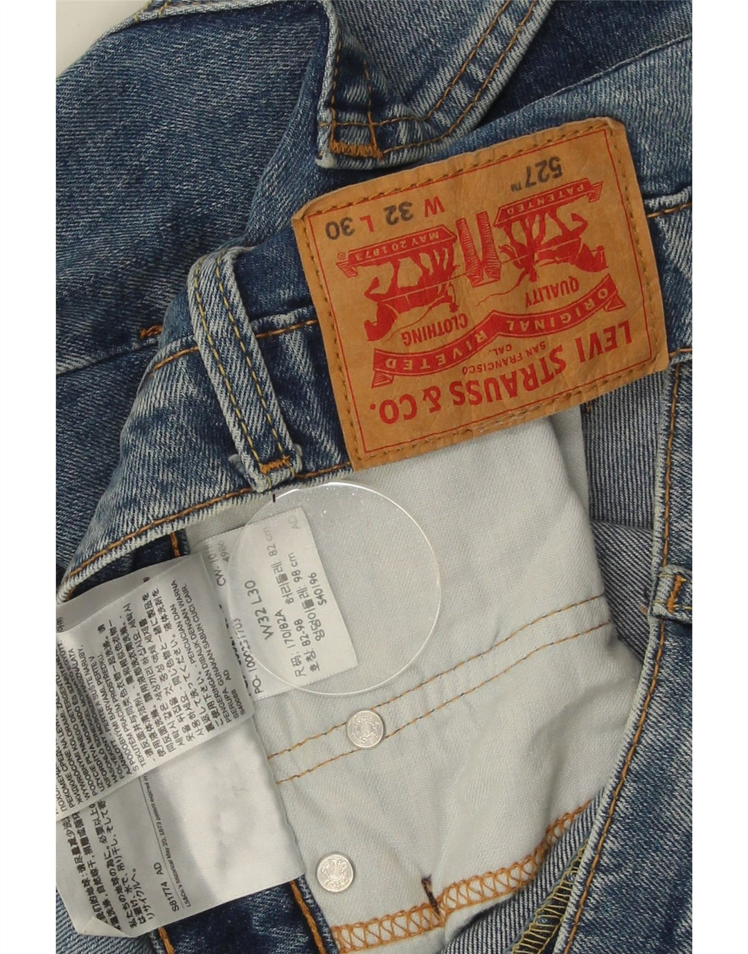 Levi's Herren 527 Slim Bootcut Jeans W32 L30 Blaue Baumwolle