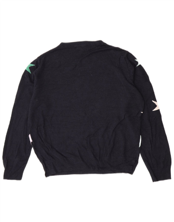 Marks & Spencer Damen-Pullover mit Rundhalsausschnitt, Gr. 12, mittleres Marineblau