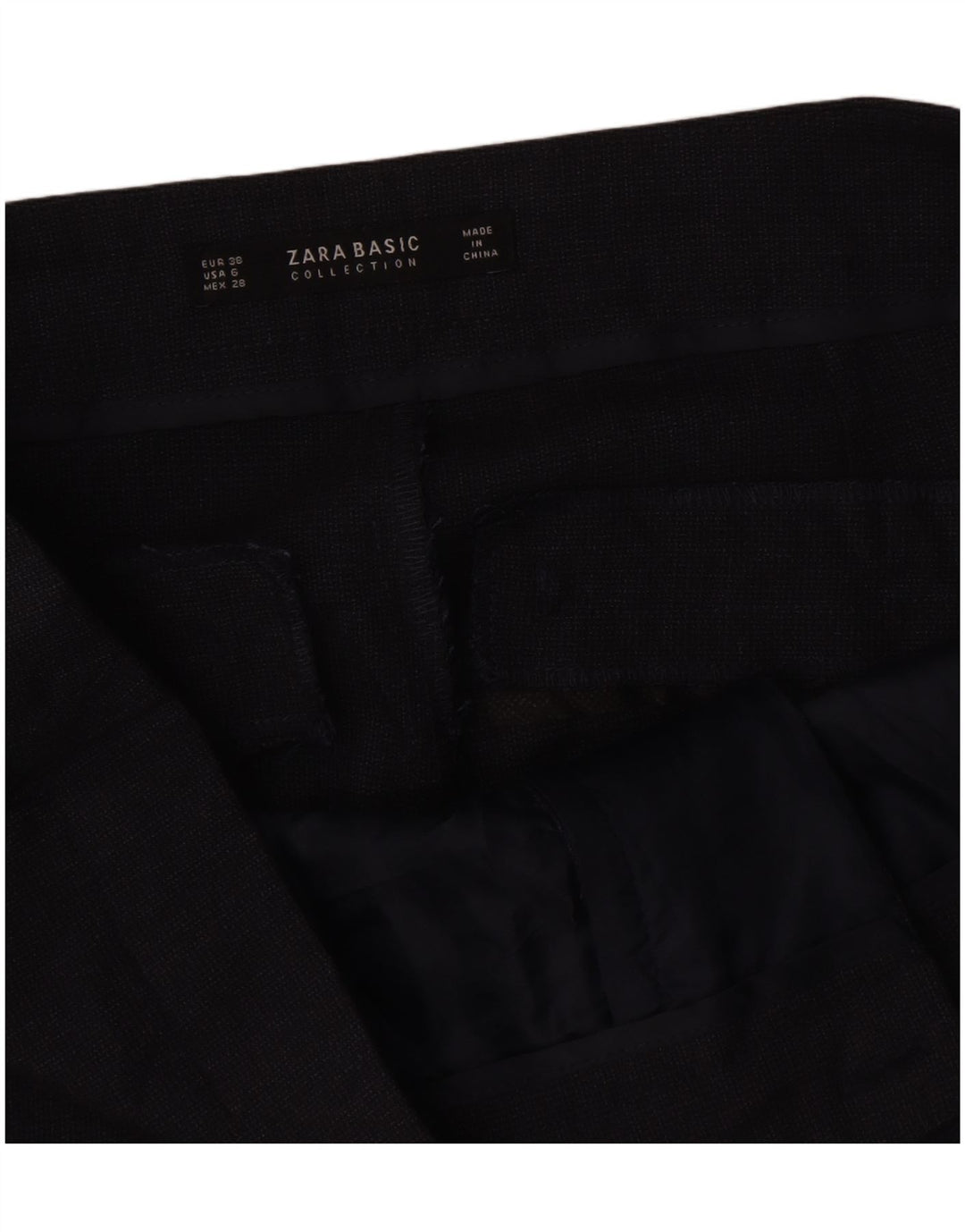 Zara Damen Slim Anzughose EU 38 Small W28 L27 Grau