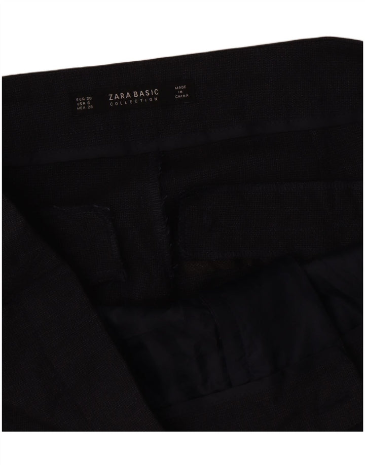 Zara Damen Slim Anzughose EU 38 Small W28 L27 Grau