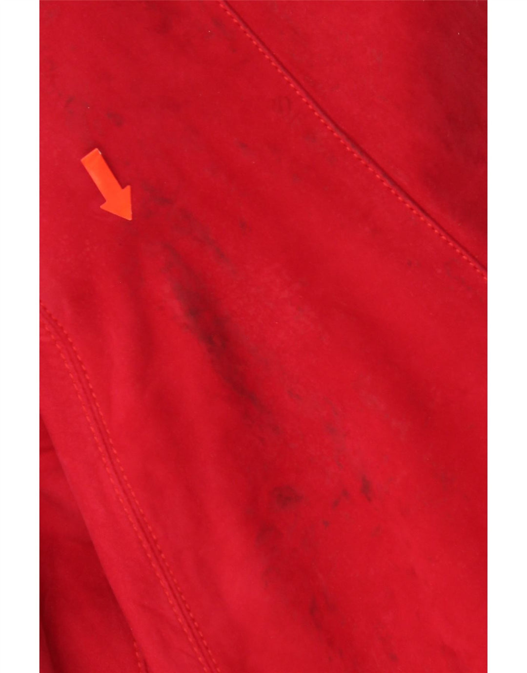 Vintage Damen Übergroßer Wildledermantel UK 14 Mittelrotes Leder