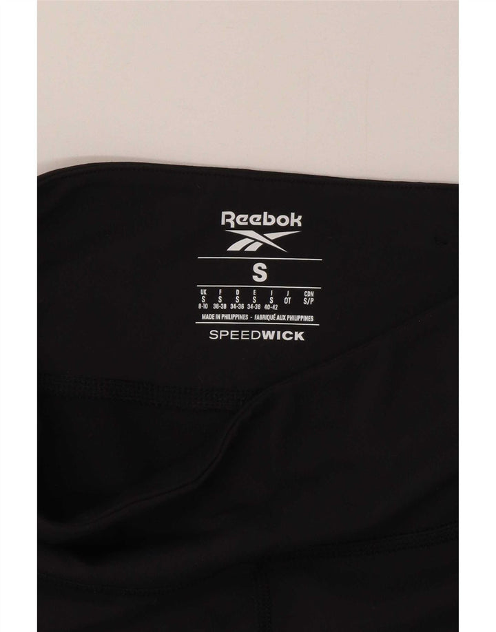 Reebok Damen Capri-Leggings UK 8/10 Small Schwarz