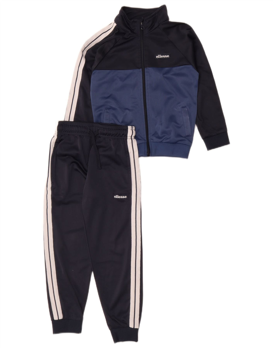 Ellesse Jungen-Trainingsanzug, 6–7 Jahre, Marineblau, Farbblock-Polyester