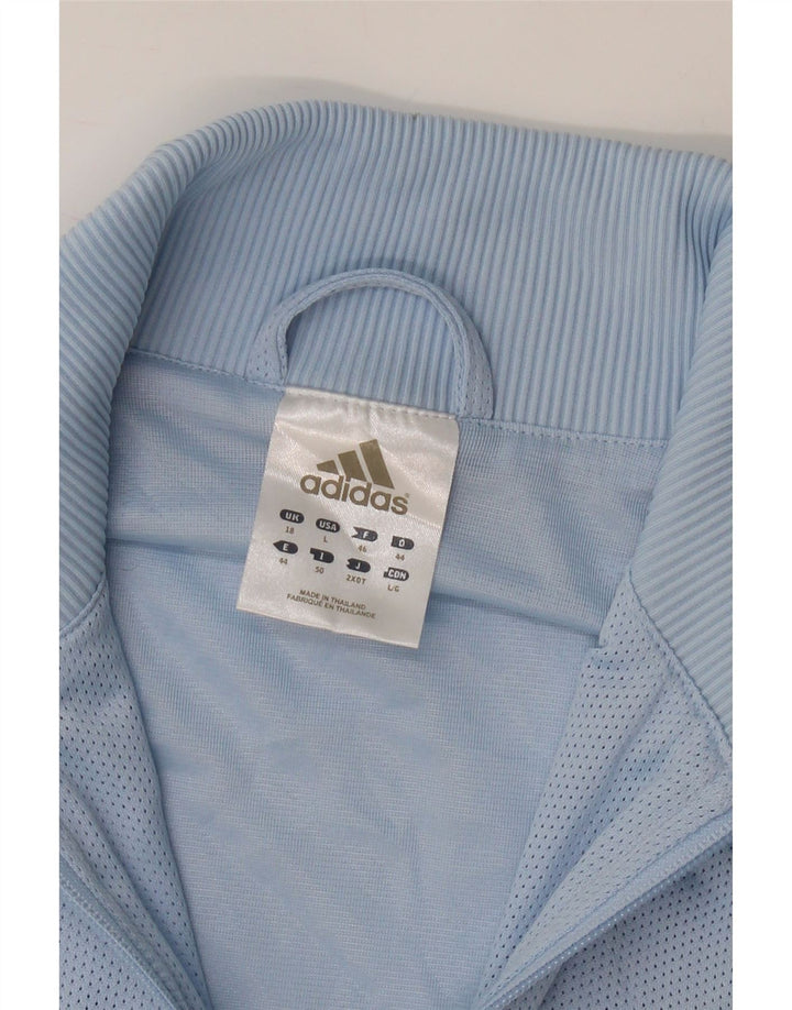 ADIDAS Womens Tracksuit Top Jacket UK 18 XL Blue Colourblock Polyester Vintage Adidas and Second-Hand Adidas from Messina Hembry 