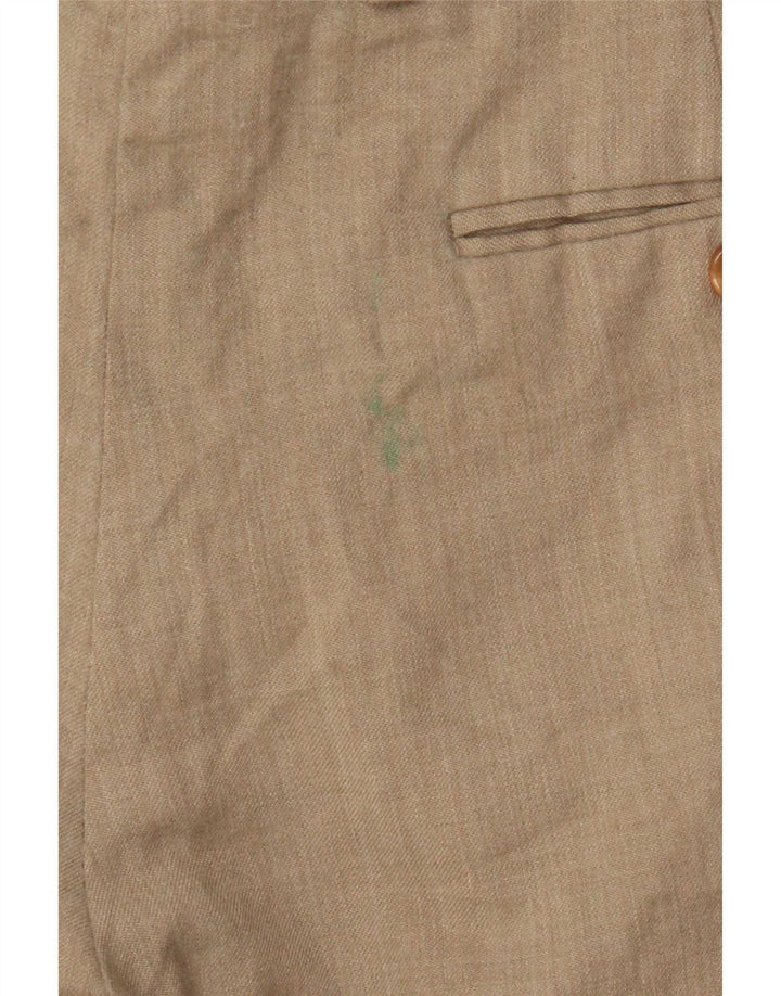 Marks & Spencer Herren St. Michael Crop Pegged Anzughose W32 L26 Beige