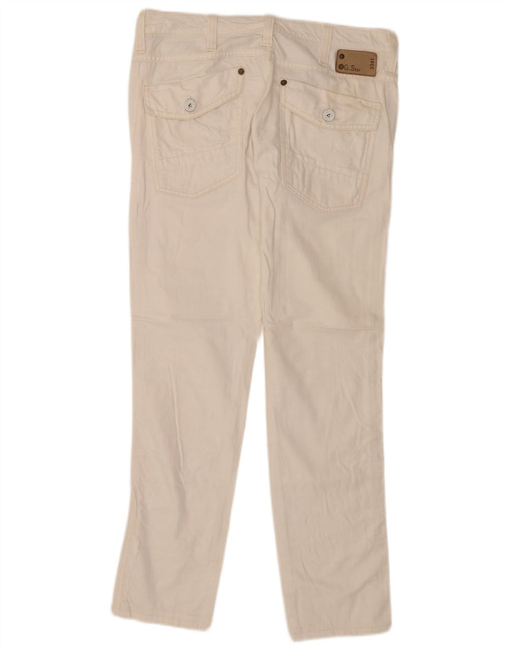 G-Star Damen Slim Jeans W31 L34 Weiße Baumwolle