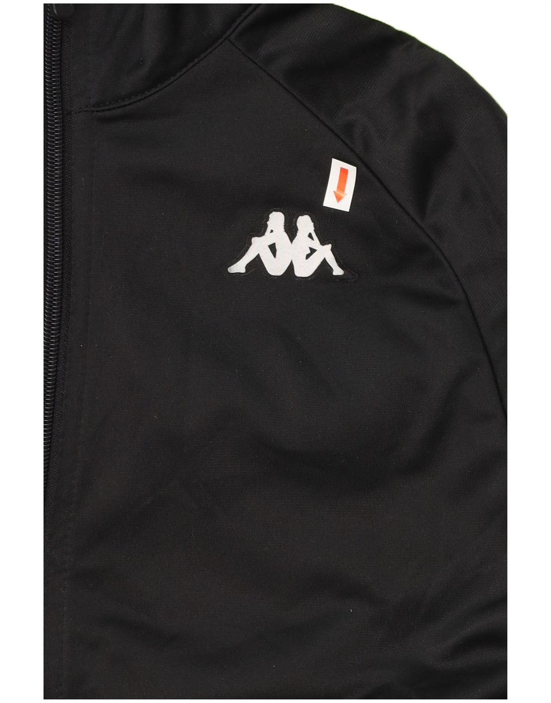 KAPPA Jungen-Trainingsanzug mit Grafik, 15–16 Jahre, schwarzes Farbblock-Polyester