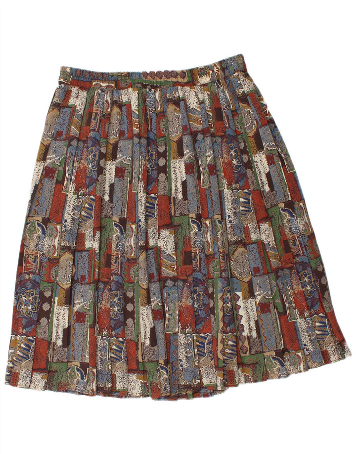 Canda Damen Messerfaltenrock EU 46 XL W32 Mehrfarbiges Patchwork