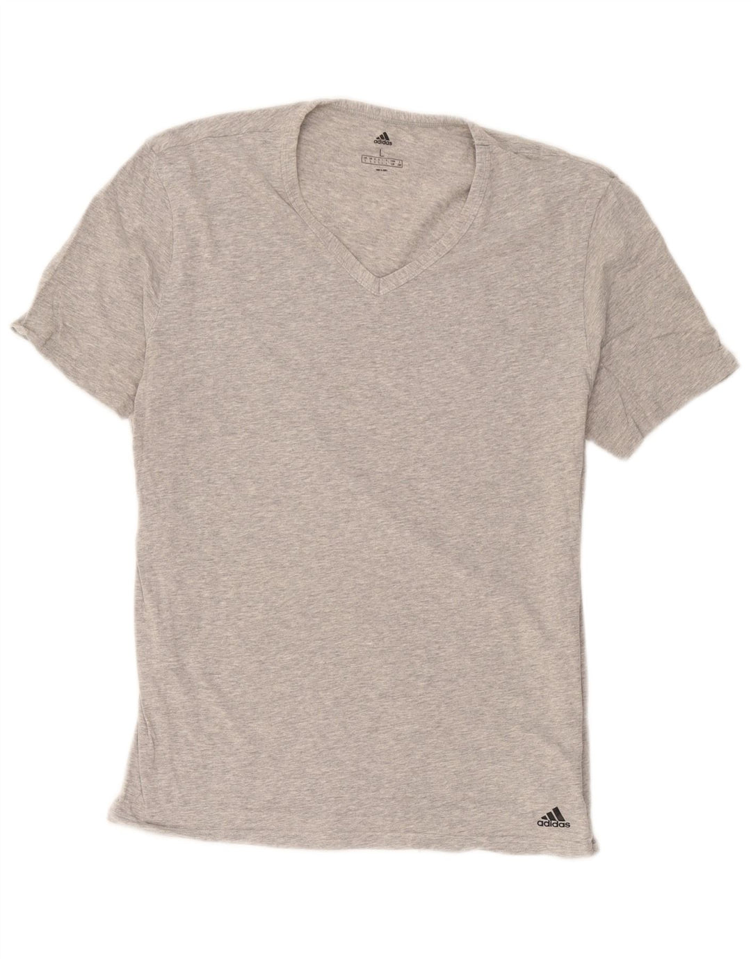 Adidas Herren T-Shirt Top Large Grau Baumwolle