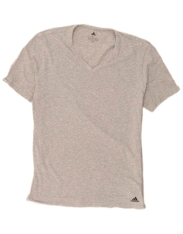 Adidas Herren T-Shirt Top Large Grau Baumwolle
