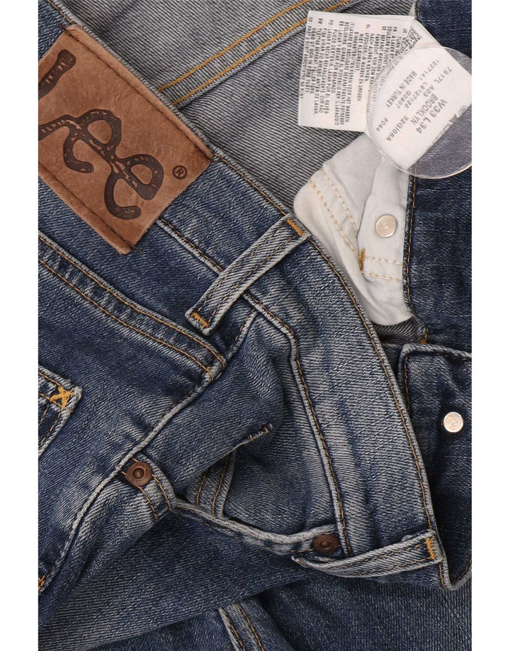 Lee Herren Brooklyn Straight Jeans W33 L30 Blaue Baumwolle