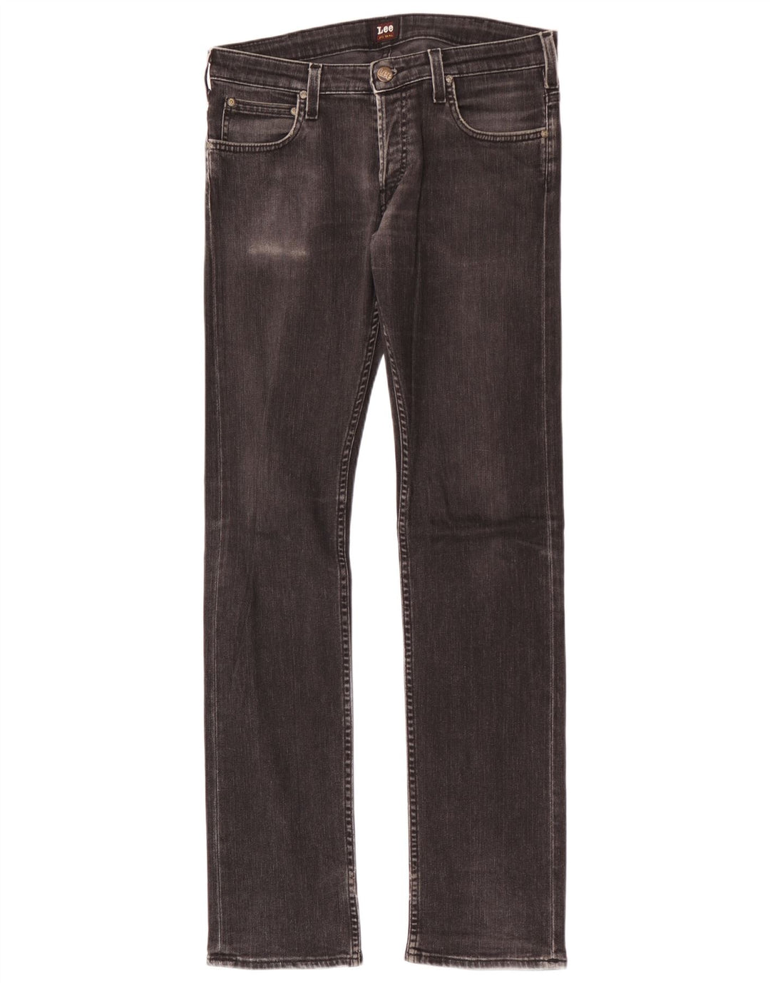Lee Herren Slim Jeans W31 L34 Schwarze Baumwolle