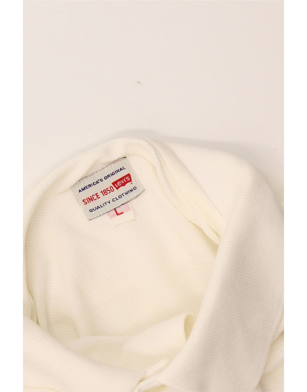 Levi's Herren-Poloshirt, Größe L, Weiß