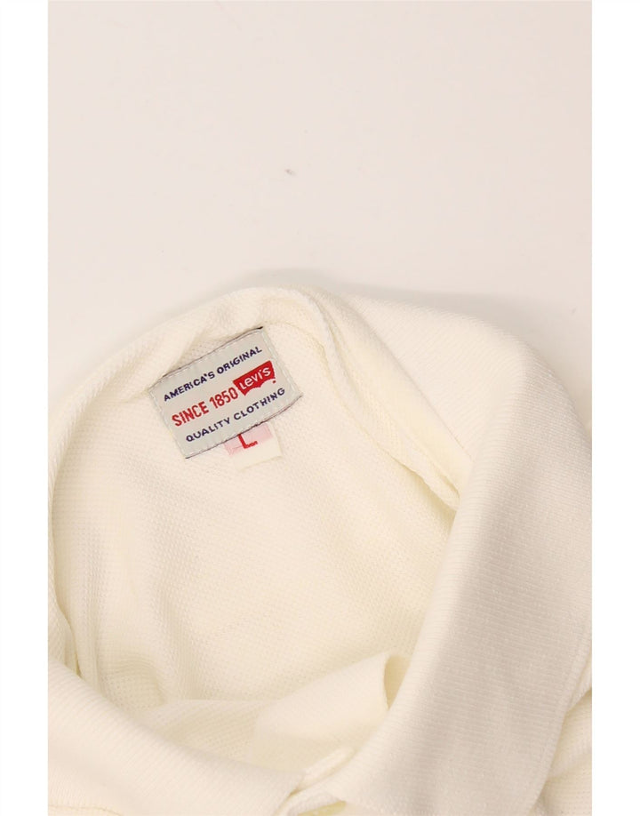 Levi's Herren-Poloshirt, Größe L, Weiß